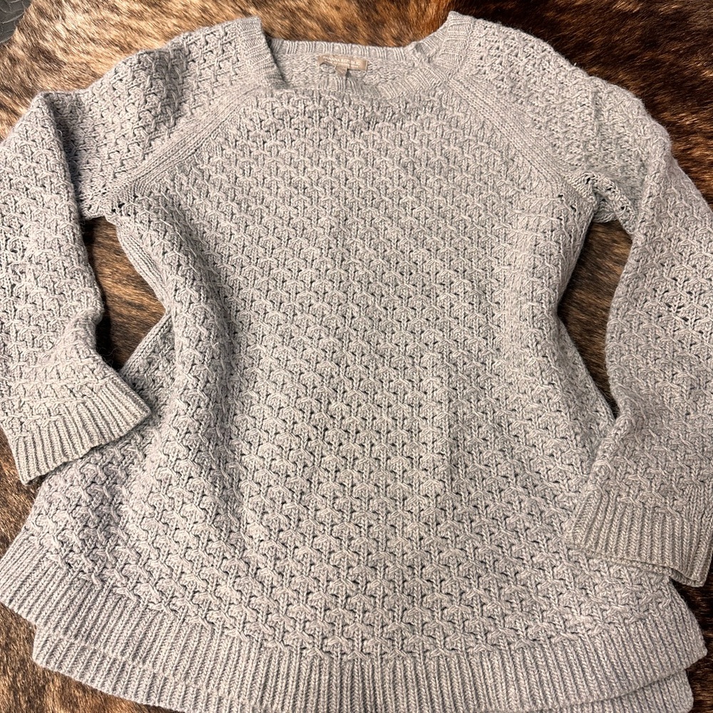 Banana Republic Women's Heather Gray Textured Sweater